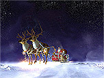 Santa Flight 3D screensaver screenshot. Click to enlarge