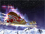 Santa Flight 3D screensaver screenshot. Click to enlarge