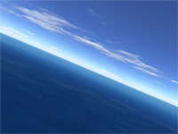 Flight over sea 3D screensaver screenshot. Click to enlarge