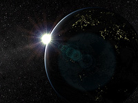 Solar System - Earth 3D screensaver screenshot. Click to enlarge