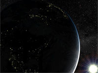 Solar System - Earth 3D screensaver screenshot. Click to enlarge