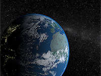 Solar System - Earth 3D screensaver screenshot. Click to enlarge