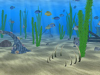 Water Life 3D screensaver screenshot. Click to enlarge